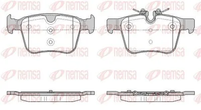 Produktbild von REMSA Bremsbeläge Satz Hinten Bremsklötze für JAGUAR I-Pace (X590) 1516.45