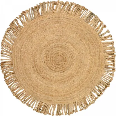Image de JT SATCH tapis rond, tapis en jute fait main