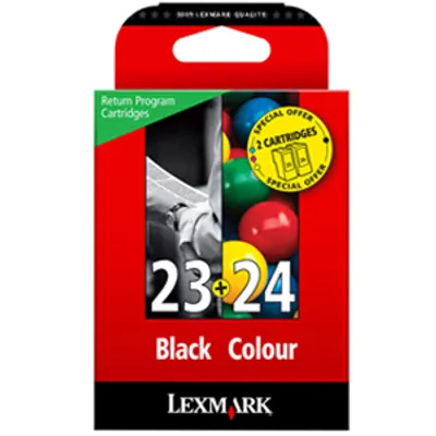 Produktbild von Lexmark Twin-Pack No.23/24 Black and Color Return Program Print Cartridges BLISTER, Tintenstrahl
