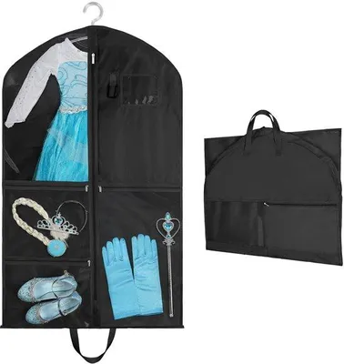 Produktbild von Kinderkledingtas mit 5 Taschen, Reißfähige Kleidertasche für Tänzer, Auftritte, Schönheitswettbewerbe, Reisen