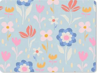 Produktbild von MuchoWow® Mauspad Mousepad Blumen - Pflanzen - Muster 23x19 cm - Mousepads - Maus Mat - Pad - Mausunterlage - Schreibtischunterlage - Mauspad