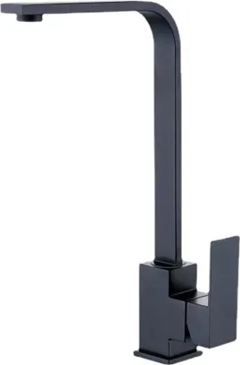 Obrázek produktu pro 1 kus 8,9" (22,6 cm) černá kuchyňská baterie, moderní jednopáková baterie s vysokou výtokovou trubicí pro koupelnové umyvadlo
