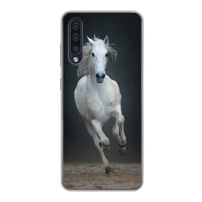 Produktbild von MuchoWow® Handyhülle Schutzhülle Hülle für Samsung Galaxy A30s Pferd - Pilz - Sand Silikon Softcase Handy Hülle - Karteninhaber