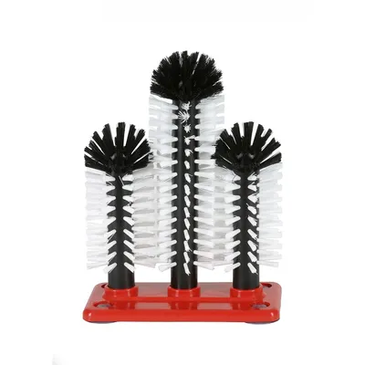 Produktbild von Gläserspülbürste Spülbürste Gläserspüler 2x18cm 1x25cm Bürsten mit Saugnäpfen