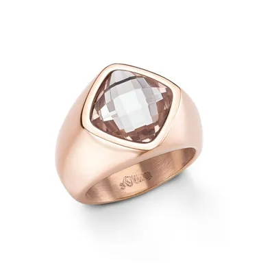 Produktbild von s.Oliver Jewel Damen Ring Edelstahl  IP rosé Gr. 54 SO999 - 465359