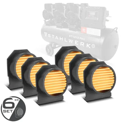 Image de STAHLWERK Kit de 6 filtres d'aspiration Filtre à particules Compresseurs Filtre de compresseur