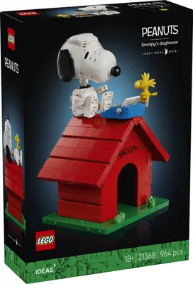 Produktbild von LEGO Ideas Peanuts: Snoopys Hundehütte - Modellbau für Erwachsene Snoopy und Woodstock Figuren - DIY Deko für Schreibtisch oder Regal - Geschenkidee für Fans - 21368