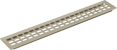 Produktbild von vasalat Lüftungsgitter Kühlschrank 1000x60 mm, einsteckbares Lüftungsblech - auch für Kleiderschränke & Türen, Alu/Titan Edelstahl Effekt