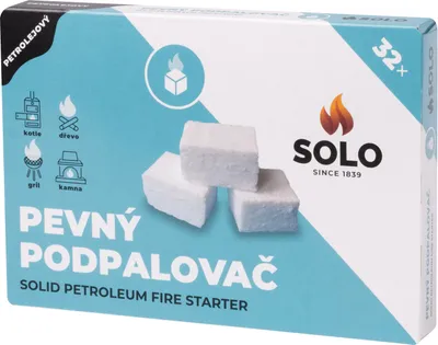 Produktbild von CZ podpalovač pevný SOLO petrolej.32kostek