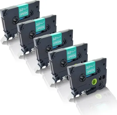 Produktbild von Print-Klex 5x Schriftbänder kompatibel kompatibel mit Bother Ptouch TZE-735 P-Touch D400 Series D400 VP D450 VP D600 VP E100 VP E300 VP E500 VP E550W 12mm x 8 m TZ735 Label Tape white