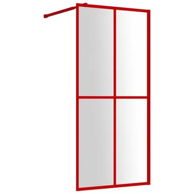 Obrázek produktu pro vidaXL Sprchová zástěna pro sprchový kout s čirým sklem ESG červená 100x195 cm