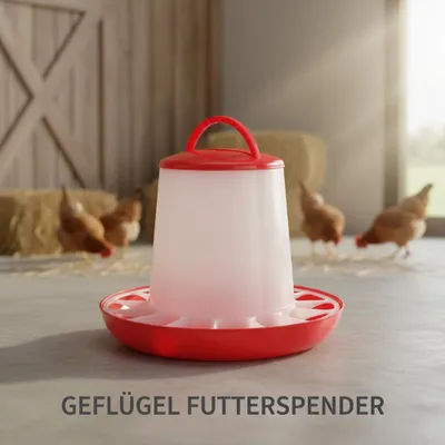 Immagine prodotto di Distributore di mangime in plastica per pollame, polli e anatre, mangiatoia automatica, ciotola per mangime 3 kg