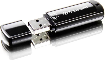 Image de Transcend JetFlash 350 - Clé USB à mémoire flash - 8 Go - USB 2.0 - noir