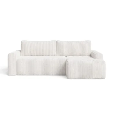 Produktbild von Ecksofa MILO LARGE mit Schlaffunktion und Bettkasten, rechte Ecke - TILIA 01