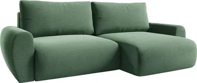 Immagine prodotto di Paullo - Divano Letto con Penisola, 253x153 cm Verde, Contenitore