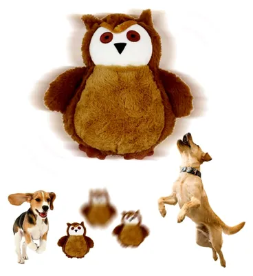 Produktbild von Bewegliches Hundespielzeug, Interaktives Plüschspielzeug für Hunde und Katzen mit Klang und Hüpferei