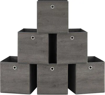Produktbild von Songmics RFB102G01 Klappbare Aufbewahrungsbox 27 l, 30 x 30 x 30 cm, 6 Stück