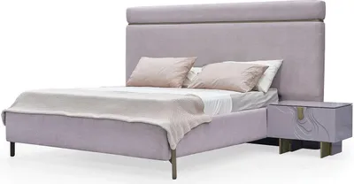 Immagine prodotto di Letto matrimoniale completo di mobili per la camera da letto Letto rosa Set 3 pezzi di legno