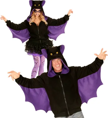 Produktbild von W WIDMANN MILANO Party Fashion - Kostüm Fledermaus, Fleecejacke mit Kapuze, Karneval, Mottoparty