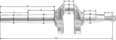 Obrázek produktu pro Loncin LC1P65FE-2 EURO V klikový hřídel ORIGINÁLNÍ DÍL 130290672-0001
