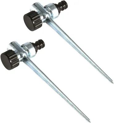 Produktbild von Gartenregner 2 Stück, Kreissregner, 0-360 Grad, für Garten Bewässerung, Kunststoff Metall, verstellbar