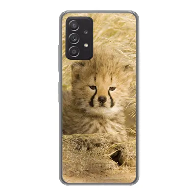 Produktbild von MuchoWow® Handyhülle Schutzhülle Hülle für Samsung galaxy a73 Gepard - Jung - Gras Silikon Softcase Handy Hülle - Handyhülle