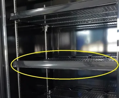 Produktbild von Preiskartenhalter für Kühlschrank KONDOR 1x Glastür | Schwarz