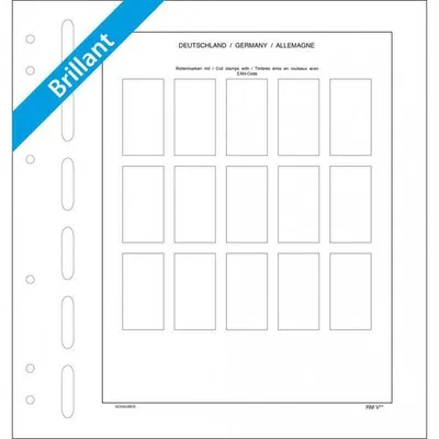 Produktbild von Schaubek 643RMVI-1-5 Rollenmarken Deutschland (nassklebend) 4 Folienstreifen je 130 mm x 39,5 mm