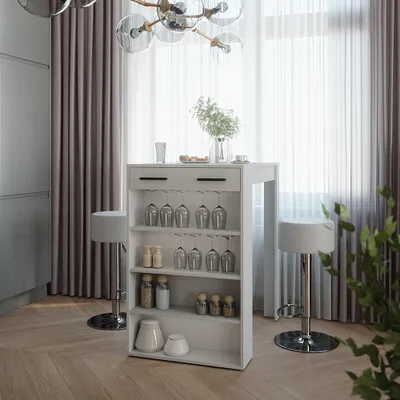 Obrázek produktu pro Stojací barový stůl se židlemi Vicco Repose Bílá/antracitová 67 x 100 cm se 2 barovými stoličkami, Model 55714