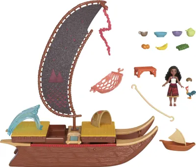 Produktbild von Mattel Vaiana Großes Katamaran 2 Enthält Figuren Von Und Maoui Plus Zwei Haustiere Figur One Size