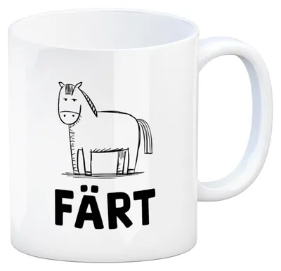 Produktbild von Färt Kaffeebecher mit Pferdeskizze