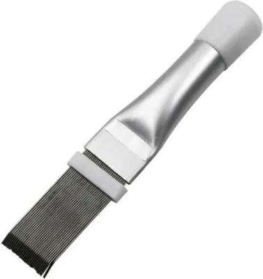 Productafbeelding van Go Go Gadget – Reinigingsborstel voor airconditioning – Condensatorborstel – Reinigingskam – RVS/wit