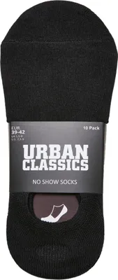 Image de Urban Classics TB5180 | No Show Socks 10-Pack Chaussettes - Couleur : Black - Taille : 39-42
