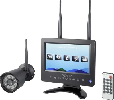 Produktbild von Sygonix SY-4548736 Funk-Überwachungskamera-Set 4-Kanal mit 1 Kamera 1280 x 720 Pixel 2.4 GHz