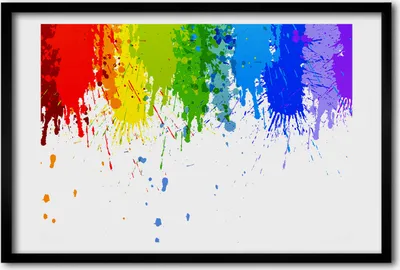 Produktbild von Bild 60x40 MDF-Rahmen, Wandkunst Regenbogenflecken