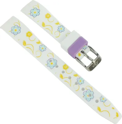 Produktbild von s. Oliver > Uhrenarmband > weiß Blumenmuster Silikon SO-2991-PQ