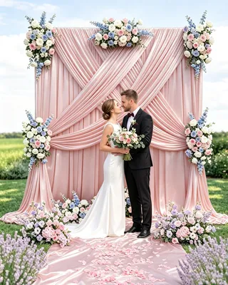 Productafbeelding van Solidchoice - 10ft X 10ft Roze Achtergrond Gordijn voor Decoratie