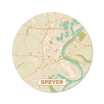 Produktbild von MuchoWow® Mauspad Mousepad Speyer - Karte - vintage - Stadtplan 30x30 cm - Mousepads - Maus Mat - Pad - Mausunterlage - Tischunterlage - Schreibtischmatten