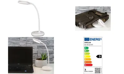 Produktbild von UNiLUX Akku LED-Tischleuchte GALY 1800, dimmbar, weiß