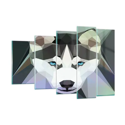 Produktbild von Bilder auf glas - Hund Husky Portrait - 150x100cm - Glasbilder - Wandbilder - Kunstdruck - zum Aufhängen bereit - Wanddekoration aus Glas - Glas Bilder - Wandbild auf Glas - 5 Teile - GEG150x100-3080
