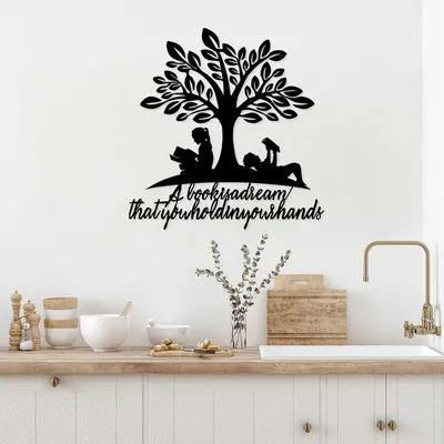 Produktbild von Wallity, Love- SKL2588, Schwarz, Sonstige Wohndekorationen, 82 x 85 cm, 100% Metall (Dicke: 1