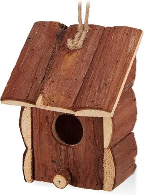 Immagine prodotto di Piccola casetta per uccelli in legno non trattato 165x12x95 cm, decorazione da giardino