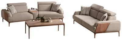 Produktbild von Stilvolles Wohnzimmer-Set Moderner 3-Sitzer Edler Couchtisch 3tlg