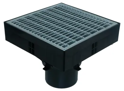 Produktbild von ACO Self® XtraPoint mit Maschenrost Stahl verzinkt Punktablauf Hofablauf Ablauf Bodenablauf Hausablauf Regenablauf