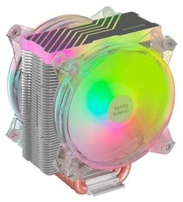 Immagine prodotto di Mars Gaming MCPU66, raffreddamento ad aria, 12 cm, 800 RPM, 1600 RPM, argento, trasparente