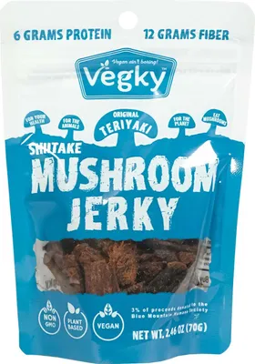 Produktbild von Vegky Mushroom Jerky Shitake Teriyaki Geschmack 70g