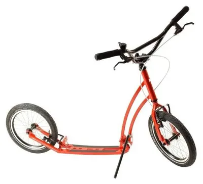 Image de Trottinette Mibo Maststr, roues de 16 pouces, pliable, pour adultes, jusqu'à 150 kg, rouge