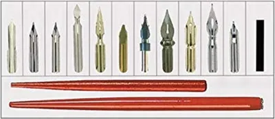 Produktbild von STANDARDGRAPH Zeichnen Kalligrafie-Set rot verschiedene Federbreiten 1 Set