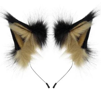 Produktbild von Fuchs Wolf Tier Ohren Stirnband Kunstpelz Haarband Cosplay Kostüm Zubehör Karneval Fasching Halloween - Farbe: Blacktuo
