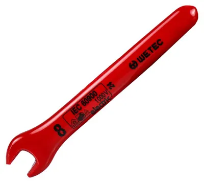 Produktbild von WETEC Einmaulschlüssel, DIN 7446, Schlüsselweite 8 mm, 1.000 V/VDE/GS